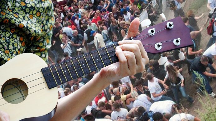 Pandemonium struck an annual Ukulele festival