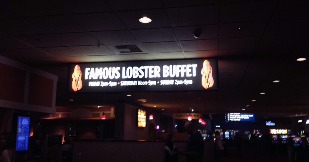 The World Famous Lobster Buffet at the Boomtown Casino and "Resort"