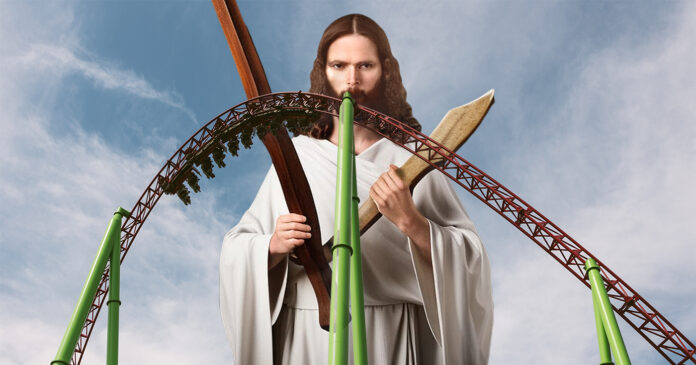 Jesus Christ Goes on Rollercoaster Rampage at Six Flags!